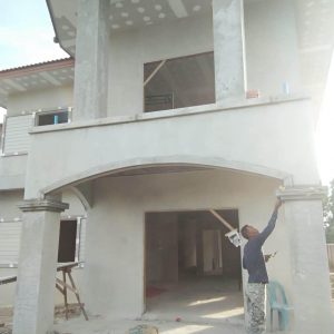 ปูนปั้น เสาโรมัน GRC คิ้วบัว บัวโค้ง เสาโรมัน งานปูนปั้น เสาโรมัน