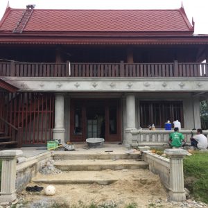 ปูนปั้น เสาโรมัน GRC คิ้วบัว บัวโค้ง เสาโรมัน งานปูนปั้น เสาโรมัน