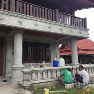 บัวโชว์ เสาโรมัน นครศรีธรรมราช GRCปูนปั้น เสาโรมัน GRC คิ้วบัว บัวโค้ง เสาโรมัน งานปูนปั้น เสาโรมัน