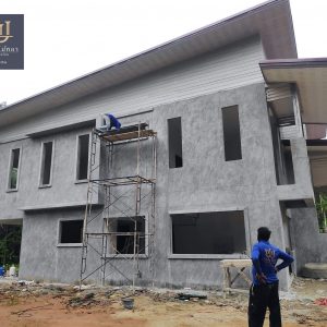 งานติดตั้ง บัวประตูหน้าต่าง ขอบบัวคาน ขนาด 0.10×0.05 หน้างาน ช้างกลาง 2